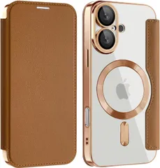 297L1785 iPhone 16手帳型ケース 6.1インチ ブラウン