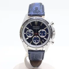 ITO52AWCGVMA 即決 本物 SEIKO セイコー スピリット クロノグラフ 8T63-00D0 SS QZ クロノグラフ文字盤 メンズ腕時計 ネイビーのサムネイル