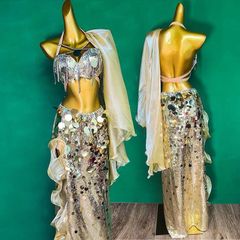 ゴールド ベリーダンス 衣装 花モチーフ - メルカリ