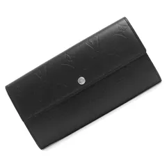 ルイ ヴィトン M65142 ポルトフォイユ サラ モノグラムマット ノワール ブラック 二つ折り財布 レザー シルバー金具 箱付 LOUIS VUITTON（未使用保管品）