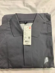 UNIQLO オーバーサイズ ポロシャツ 長袖  ダークグレー グレー