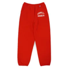 チャンピオン Champion 90s 90年代 ポケット付き スウェットパンツ フェード カレッジプリント CORNEL MEDICAL USA ヴィンテージ アメリカ 古着 メンズ ズボン パンツ レッド 赤 L【中古】