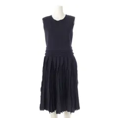 フォクシー Knit Dress  ノースリーブ ニット ワンピース ドレス 40111 ネイビー 40【中古】