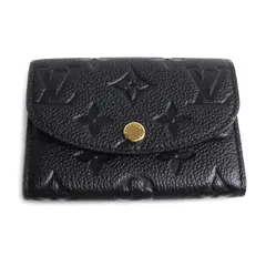 LOUIS VUITTON ルイ・ヴィトン ポルトモネ ロザリ コインケース アンプラント ブラック M81455 ICチップ レディース 中古 極美品