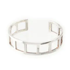 グッチ ヴィンテージ  スクエア オープン バングル ブレスレット アクセサリー 925 202493 シルバー 28.2g【中古】のサムネイル