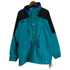【中古】　Columbia　ナイロンジャンパー　アノラックパーカー　プルオーバー　ハーフジップ　無地　バイカラー　アウトドア　古着　/1151
