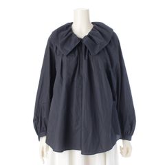 yori フリルカラーシャツブラウス ネイビー 2021aw - メルカリ