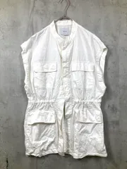 Discoat ディスコート DPZ2021504A0001 定価6600円 スタンドネックミリタリー ベスト sizeF/白 ■■レディース