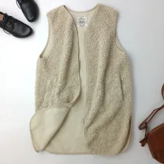 Live in comfort リブインコンフォート フェリシモ はまじとコラボ ロングボアベスト アイボリー (37Y＋0328)26F