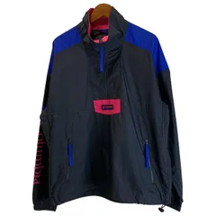 【中古】　Columbia　ナイロンジャンパー　アノラックパーカー　プルオーバー　ハイネック　ハーフジップ　無地　ワンポイント　アウトドア　古着　/1151