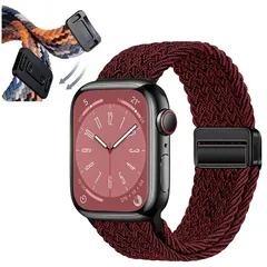 [スマート良品] アップルウォッチ バンド ナイロン 編み込み 伸縮 調整可能 マグネット式 ベルト 男女兼用 通気性 装着簡単 38mm 40mm 41mm 42mm 44mm 45mm 49mm 全機種対応 (42mm/44mm/45mm/49mm/S10