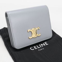 CELINE セリーヌ トリオンフ 財布 スカイブルー シルバーロゴ - メルカリ