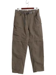 【お得なクーポン配布中!】 US企画 ノースフェイス 2WAY ナイロン カーゴ コンバーチブル パンツ メンズ M アウトドア ショートパンツ ロングパンツ ワンポイント 茶