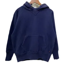 【中古】　VAN　パーカー　プルオーバー　長袖　フーディ　フード　トップス　裏起毛　Vガセット　バック刺しゅう　ブランドロゴ　アーチロゴ　古着　/1904