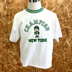 SG5415 Champion リンガーTシャツ ホワイト グリーン