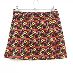 【超美品】フィッチェゴルフ スカート　黒×レッド×イエロー 総柄 レディース M ゴルフウェア FICCE GOLFのサムネイル