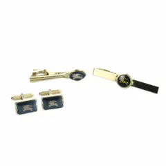 バーバリーズ Burberrys ネクタイピン カフスボタン セット ロゴ ゴールド色 ■GY18 /MQ