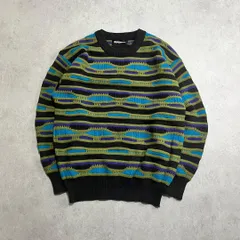 90s 00s ニット セーター 立体編み 3D 総柄 vintage 古着 ストリート