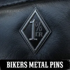 USA BIKERS MC PINS ハーレー バイカー MC バッチ スカル ドクロ ピンバッチ ピンズ  １％er:BCMP-001BK