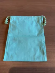 304R133 巾着袋 無地 24×18.5cm 2個セット（ラムネ色）