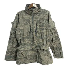 00年代 米軍実物 U.S.AIRFORCE APECS GORETEX パーカージャケット ミリタリー ABUカモ (メンズ L) 中古 古着 S4626