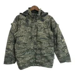 00年代 米軍実物 U.S.AIRFORCE APECS GORETEXパーカージャケット ミリタリー ABUカモ (メンズ SMALL SHORT) 中古 古着 S4664