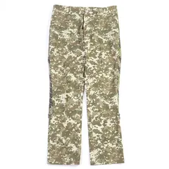 【ドンドン見直し】極美品○BURBERRY バーバリー 8016795 コットン100% ロゴライン レザーパッチ付き カモフラ 迷彩柄 トラウザーパンツ マルチカラー 46 国内正規品 メンズのサムネイル