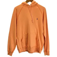【中古】　POLO by RALPH LAUREN　パーカー　プルオーバー　トップス　裏毛　無地　ワンポイント　スモールポニー　刺しゅう　日本製　古着　/1285