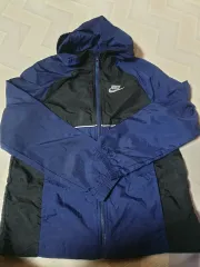 ナイキ ウィンドブレーカー ブルー/ブラック フード ジップアップ