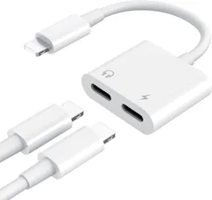 304R135　iphoneイヤホン 変換アダプタ 2in1変換ケーブル