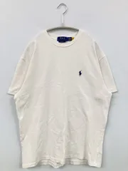 Polo Ralph Lauren ポロラルフローレン Tシャツ/カットソー M ホワイト 無地 ワンポイント ブランドロゴ ミドル丈 半袖 クルーネック(丸首)