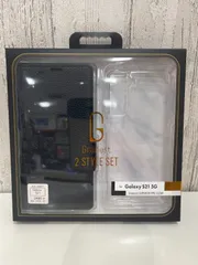 Galaxy S21 5G SC-51B/SCG09 TPUクリアケース+本革風レザーフラップケース「SUPERIOR」 ブラック mst-25927【TA】