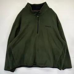 古着 ティンバーランド Timberland ハーフジップフリースジャケット プルオーバー 大きいサイズ トレーナー 3XL  グリーン系 メンズのサムネイル