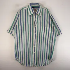 古着 70's/70年代 ヴィンテージ ブルックスブラザーズ Brooks Brothers 半袖シャツ USA製 胸ポケ S  ホワイト系 ボーダー メンズ