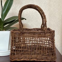 あけび蔓 こだし編み（透かし編み）かご｜日本の手仕事 ヴィンテージ