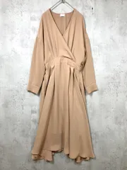 URBAN RESEARCH DOORS アーバンリサーチドアーズ DR76-26E005 定価11000円 カシュクールとろみ ワンピース sizeOne/ベージュ ■■レディース