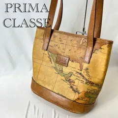 PRIMA CLASSE プリマクラッセ トートバッグ ハンドバッグ ブラウン 地図 総柄 レディース 鞄 _266067