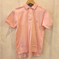 Ralph Lauren ラルフローレン ポロシャツ ピンク サーモンピンク メンズ  Sサイズ コットン 半袖 【12110-2】