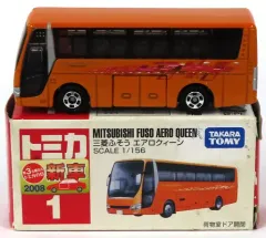 【中古】トミカ 1/156 三菱ふそう エアロクィーン(オレンジ/赤箱/中国製) 「トミカ No.1」