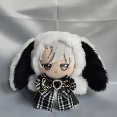 ちびぐるみ ぬい服　11cm　着ぐるみ　垂れ耳うさぎ　白(内耳　黒)