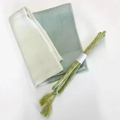 ［7588］帯締め 帯揚げ セット ぼかし市松模様 正絹 着物 帯絞め