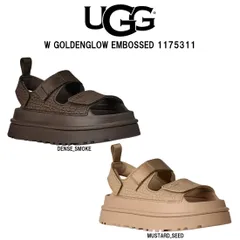 UGG(アグ)レディース ゴールデングロウ エンボスト サンダル ストラップ 厚底 クロコ柄 TPU素材 マジックテープ 快適 W GOLDENGLOW EMBOSSED 1175311