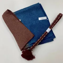 ［7600］帯締め 帯揚げ セット 枝葉文様 ぼかし 洒落紐 正絹 着物 帯絞め