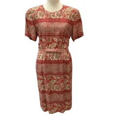 ♪♪Burberrys バーバリーズ ヴィンテージ レディース ワンピース SIZE 9号 花柄 レッド