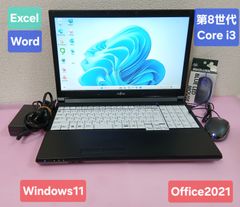 富士通 Win11 Office2021 第8世代i3ノートPC 傷あり - メルカリ