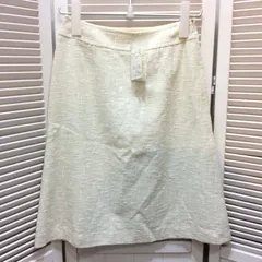 【値下げ】未使用☆LAURA ASHLEY ローラアシュレイ 婦人 スカート 7号 ホワイト×グリーン×ラメ