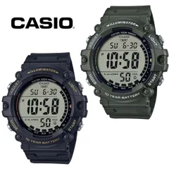 【ワイド液晶で画面が見やすい多機能デジタルウオッチ】 CASIO カシオ スタンダードデジタル AE-1500WHX 10気圧防水 シンプル 簡単操作 アラーム タイマー ストップウォッチ バックライト メンズ 腕時計 男性用 中学生 高校生 シニア