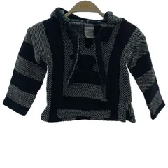 【中古】　メキシカンパーカー　プルオーバー　トップス　ボーダー　古着　/5498