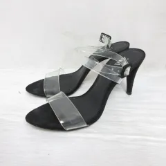 ザラ ZARA ハイヒール サンダル 36 約23.5cm 黒 ブラック 靴 シューズ ストラップ