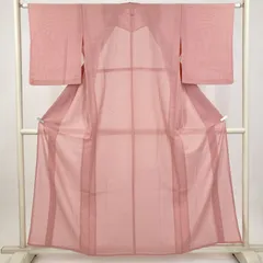 たんす屋 TANSU-YA 着物 リユース着物 夏色無地 ピンク セミフォーマル 無地 絽 夏 絹 未洗い 【身丈】153cm【裄丈】62cm MS8091